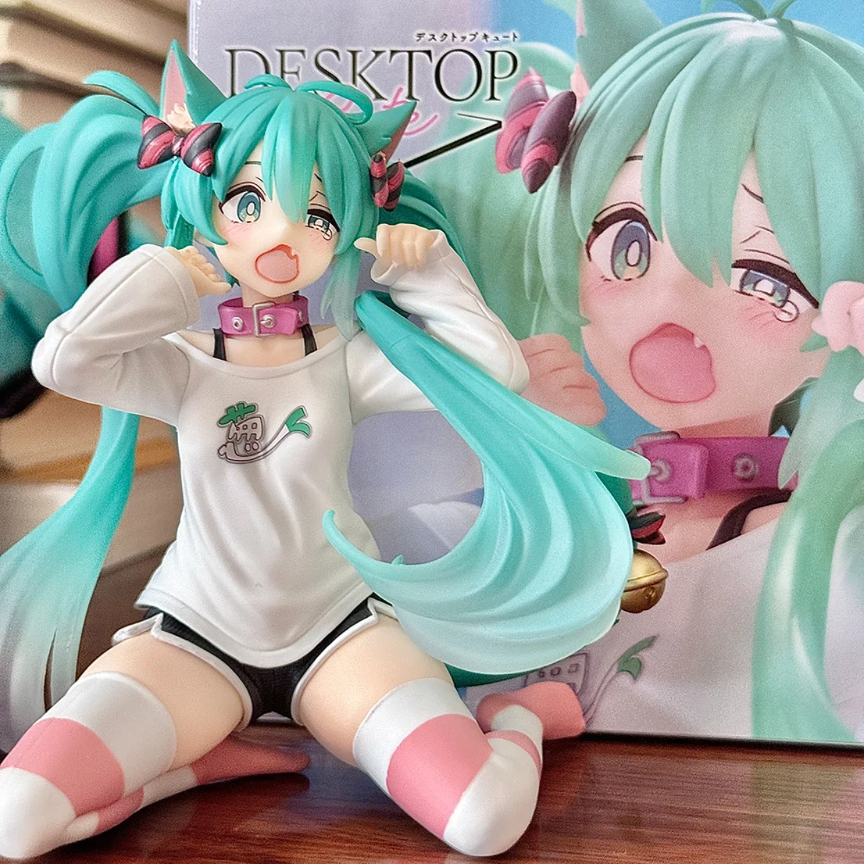 pyjama-original-cat's-meow-hatsune-ku-figurine-d'action-decoration-de-bureau-13cm-modele-d'anime-collection-de-poupees-jouets-pour-filles-cadeau-stock