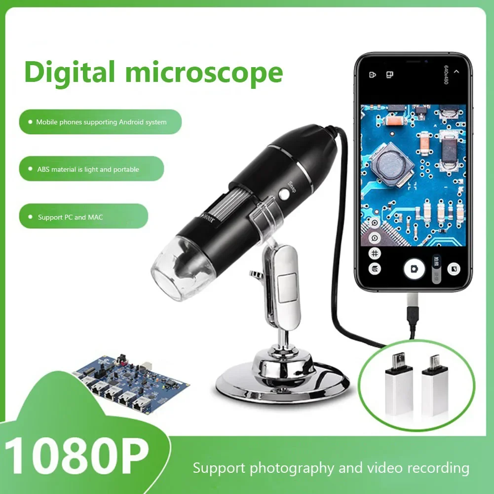 1600X Digital Microscope USB Magnification Endoscope Portable Electronic Microscope for Jewelry Appraisal Video for IOS Android