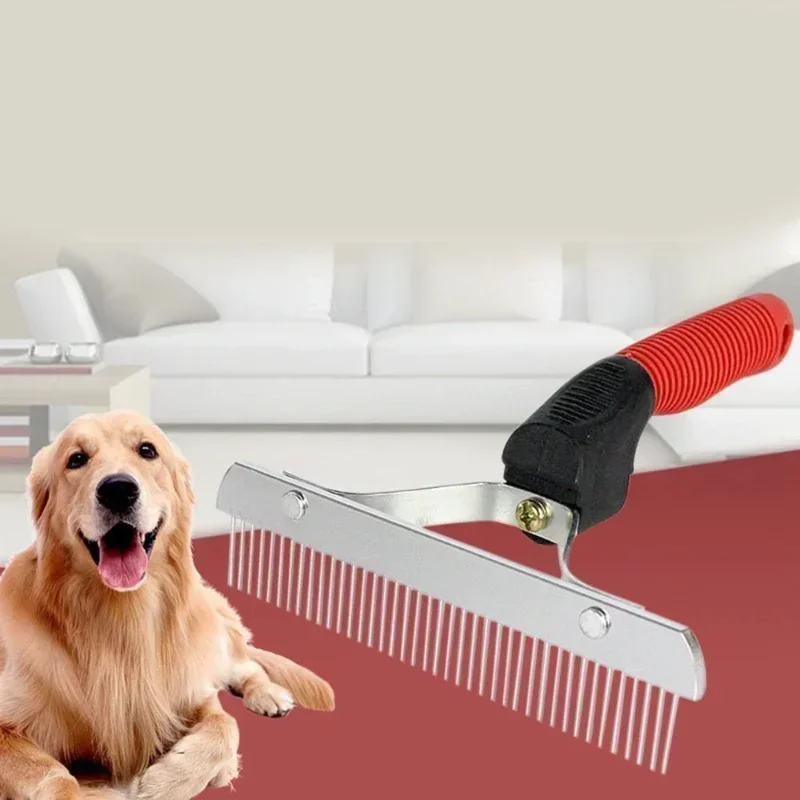 Dog Brushes for Grooming Large Dogs Long Hair Dog Rake Pet Grooming Brush Steel Comb for Golden Retriever Husky German Shepherd