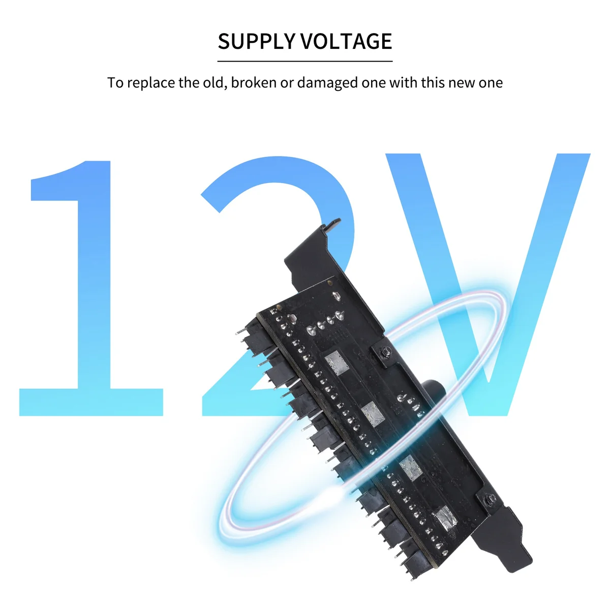 Pc 8 Channels Fan Hub Cooling Fan Speed Controller for CPU Case HDD VGA PWM Fan PCI Bracket Power By 12V Fan (4Pin)