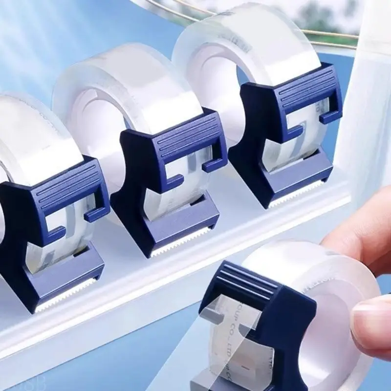 D08B Double Roll Heavy Gauge See Through Tape With Precise Cutter For Professional Use Classroom Household Applications