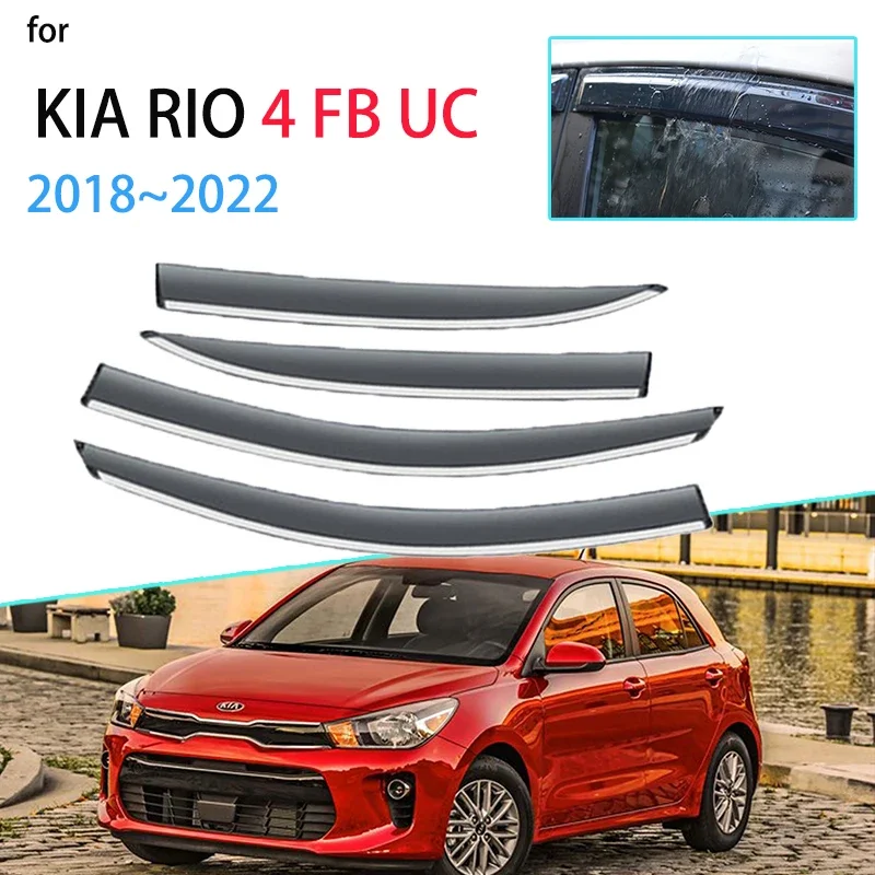 

Windows Visors for KIA RIO 4 FB UC Sedan 2018 2019 2020 2021 2022 Deflector Awning Rain Winshield Shades Guard Car Accessories