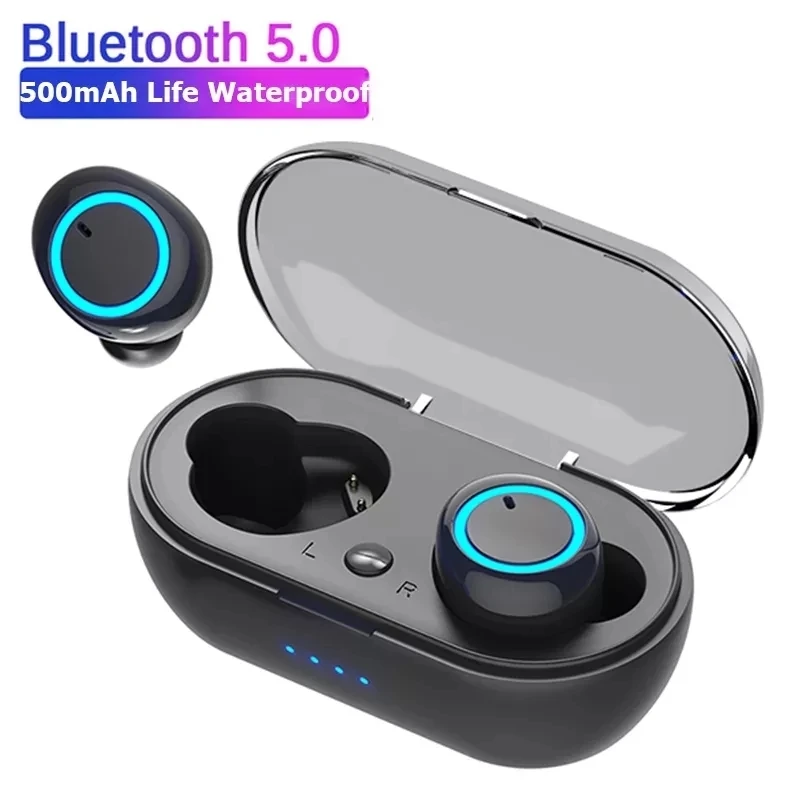 Écouteurs sans fil Y50 TWS bluetooth 5.0, oreillettes stéréo, avec microphone, pour tous les matins intelligents, nouvelle collection