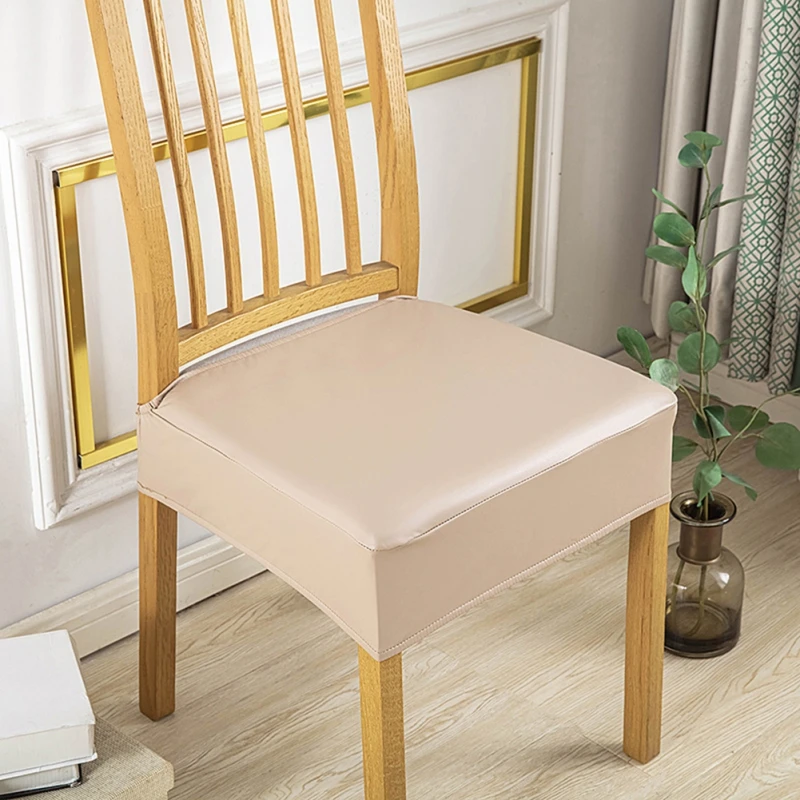 Chair Seat Covers Dining Room Chair Cover Dining Pu Leather Chair Covers Waterproof Washable Chair Protctor Cover