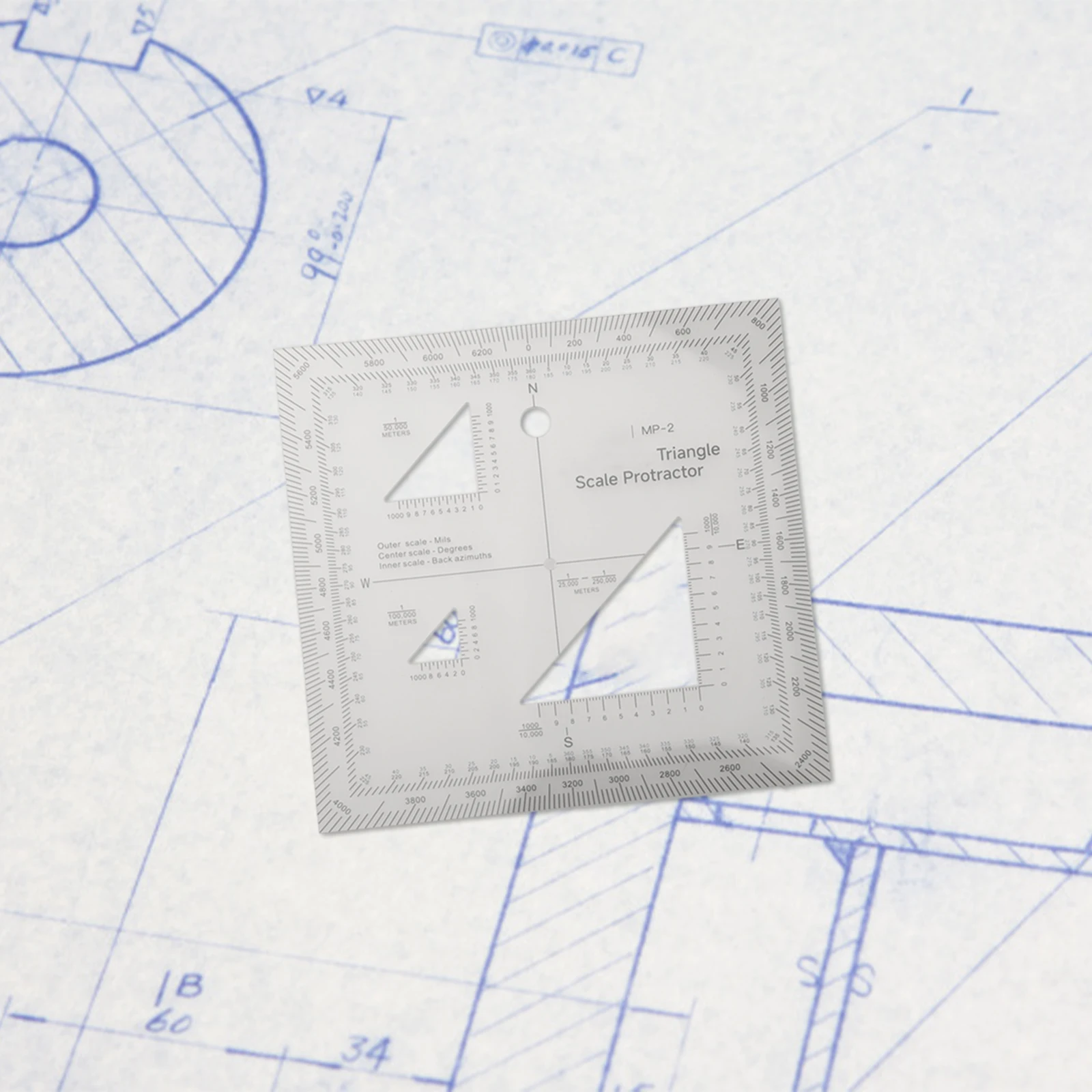 Engineering Projects Transparent Map Scale Transparent Coordinate Ruler Tool Transparent Material Wear-resistant Design