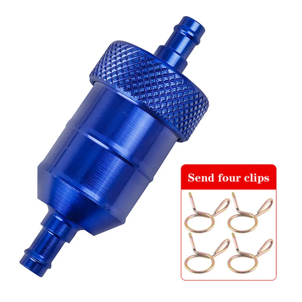 Aluminum Fuel Filter for 50cc-250cc ATV Dirt Bike Motocross Scooter CNC Machined High Flow Reusable Gas Filter in 6Colors