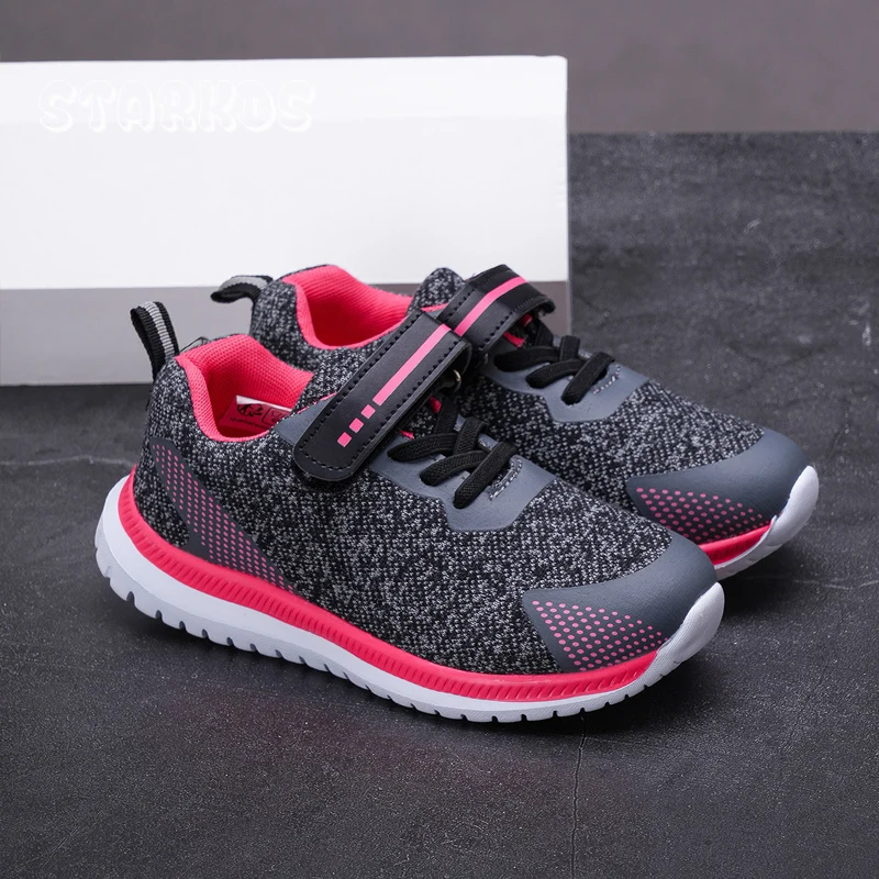 Kids Sports Shoes Brand Design Knitted Mesh Sneakers Boy Girl Autumn Light Weight Training Zapatos Child Casual Travel Footwear