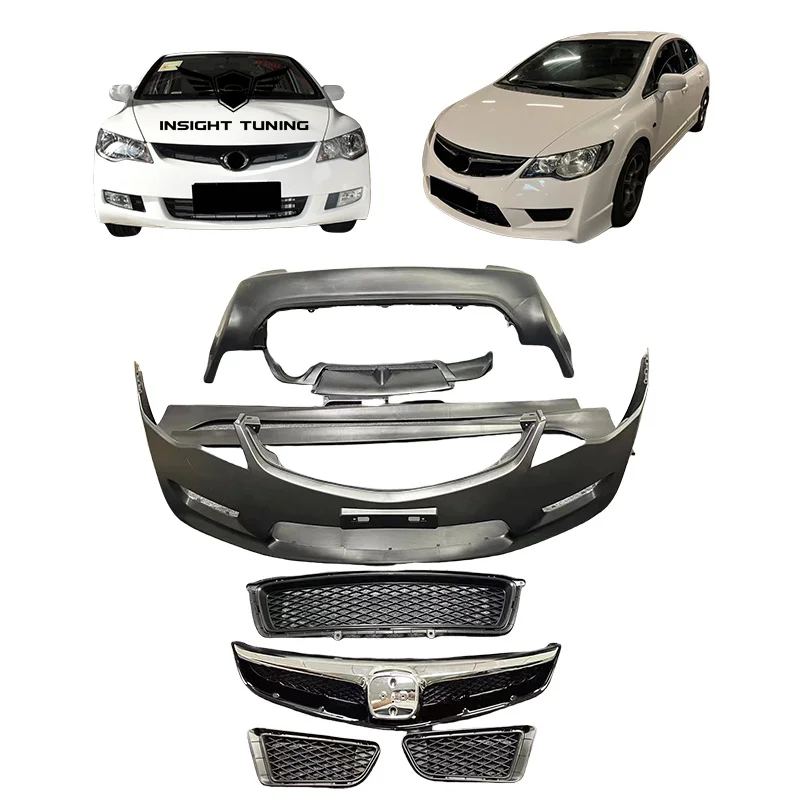 

Factory Price PP Plastics Type R Facelifts Bodykit for Honda Civic 2006-2011 to FD2 Body Kit