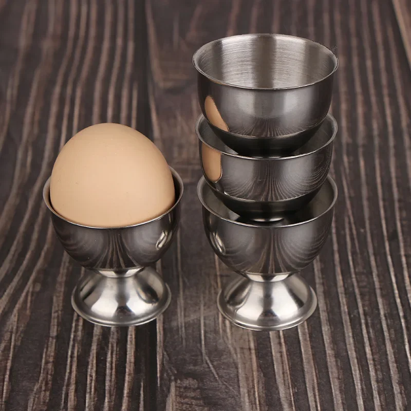 1/4pcs Stainless Steel Boiled Egg Cups Stand Rack Eggs Holder Kitchen Breakfast Cooking Tool Holder Cooking Tool Kitchen Gadgets