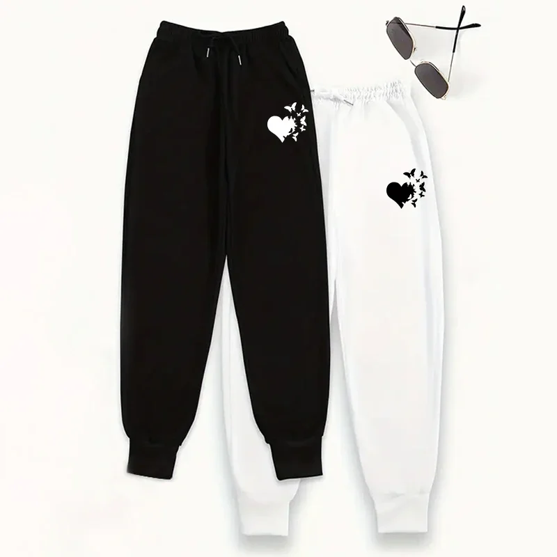 ชุดเซ็ต 2 ชิ้น กางเกงจ็อกเกอร์ผู้หญิง ปี 2025 แพ็ค 2 ตัว กางเกงสเวตแพนท์สีพื้นลำลอง กางเกงเลานจ์ใส่สบายสำหรับฤดูใบไม้ร่วงและฤดูหนาว กางเกงออกกำลังกายกลางแจ้งทรงสปอร์ต