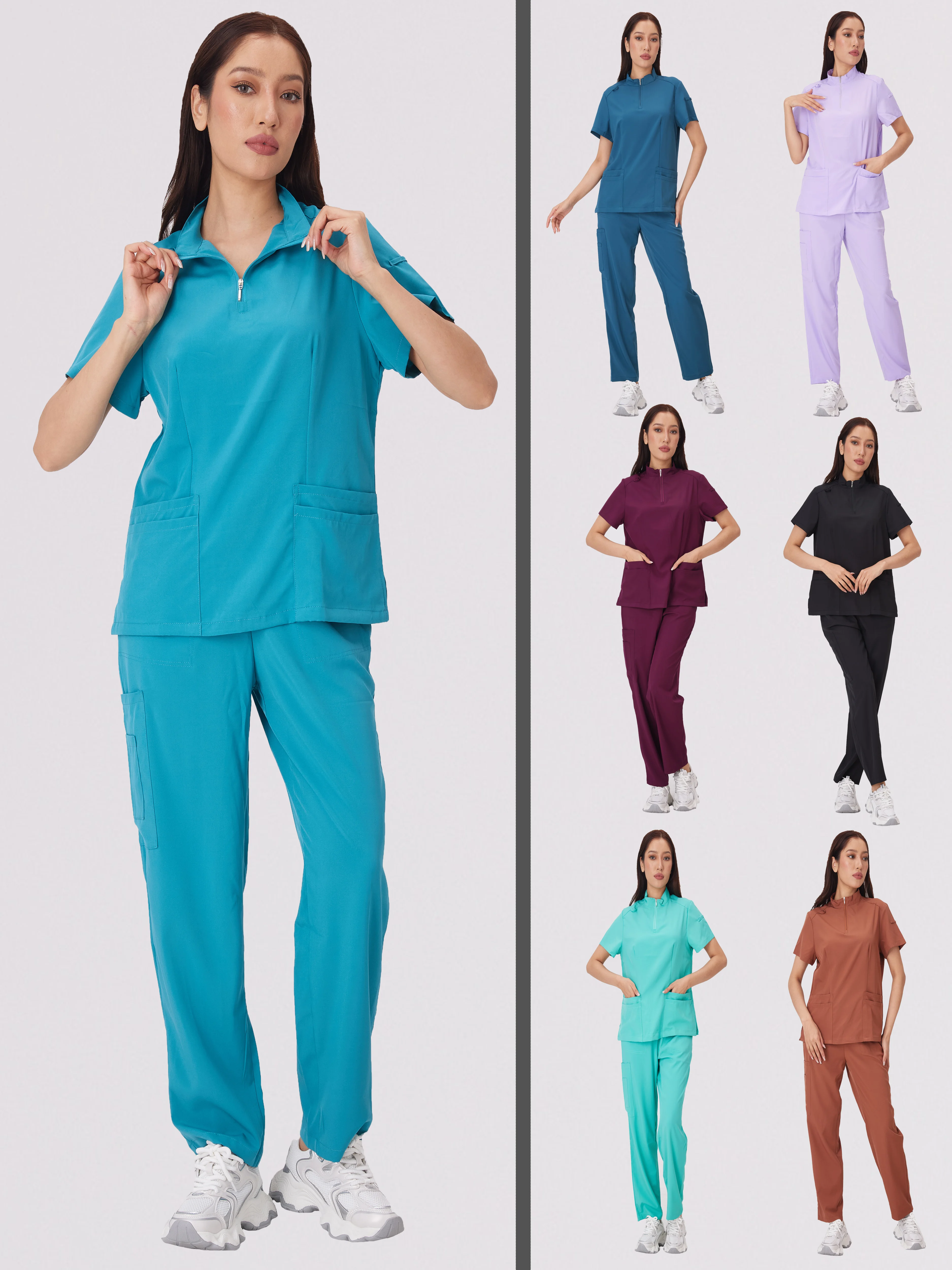 

High End Hospital Dental Clinic Nurse Uniforms Operating Rooms Beauty Salons Fashionable Medical Workwear Sets Doctors and Nurse