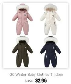 Winter Warm Down Jackets Boys Thicken Jumpsuit Parka Overalls Baby Toddler Girl Clothes Kids Snowsuit Children Clothing Set 2pcs