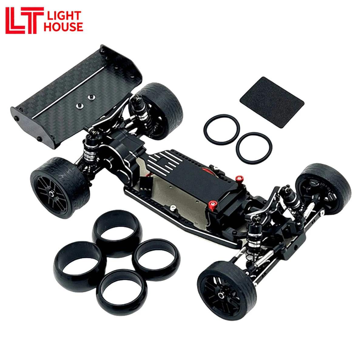 LIGHT HOUSE – cadre de voiture RC en aluminium, mise à niveau et Modification en métal pour WLtoys 244016 LOSI Micro-B 1/24, pièces de mise à niveau