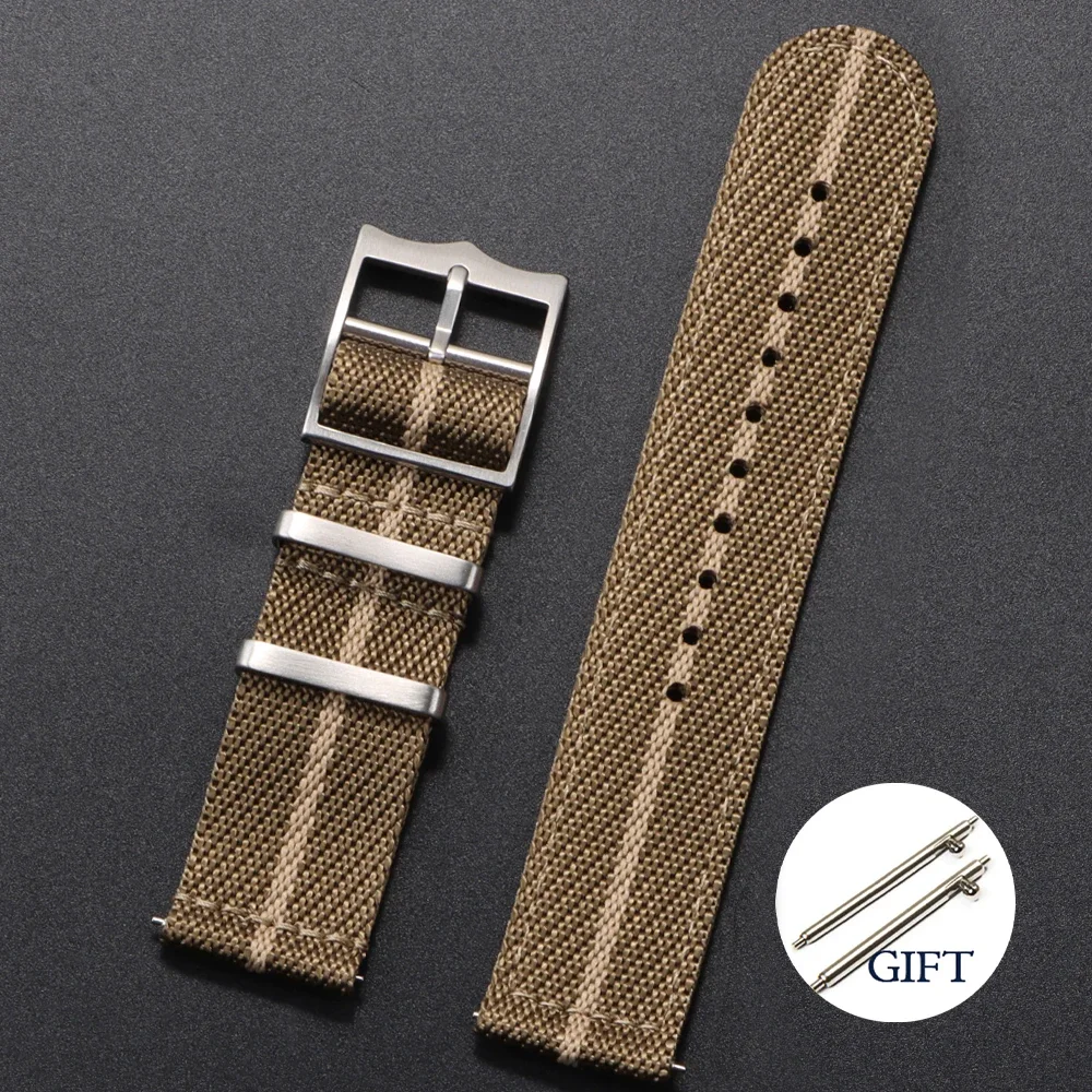 NONE 20 22 mm Nylonarmband für Tudor für Omega Uhrenarmband, gewebtes Canvas-Stoffband für Seiko Herren, Militär-Sport-Schnellverschluss-Armband 8