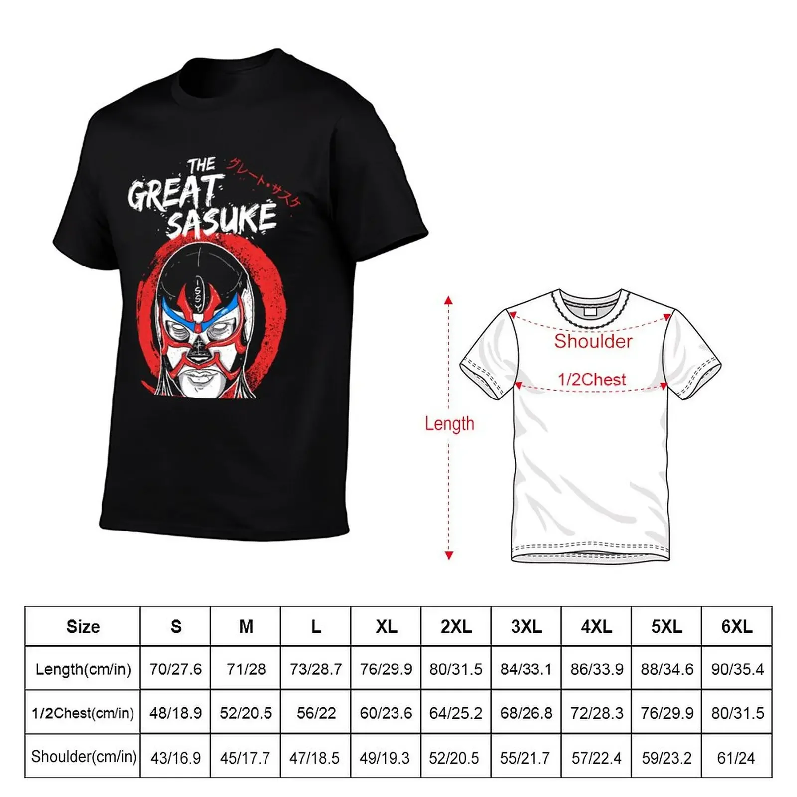 The Great Sasuke T-Shirt sweat vintage clothes t shirt for men