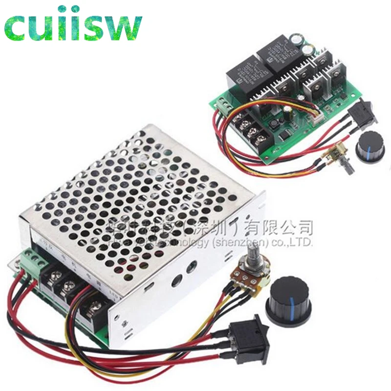 DC 10-50V 40A Motor Speed Controller PWM Motor 12V/24V/36V/48V Inverted Switch CW CCW Reversible Pulse Driver 10V-50V