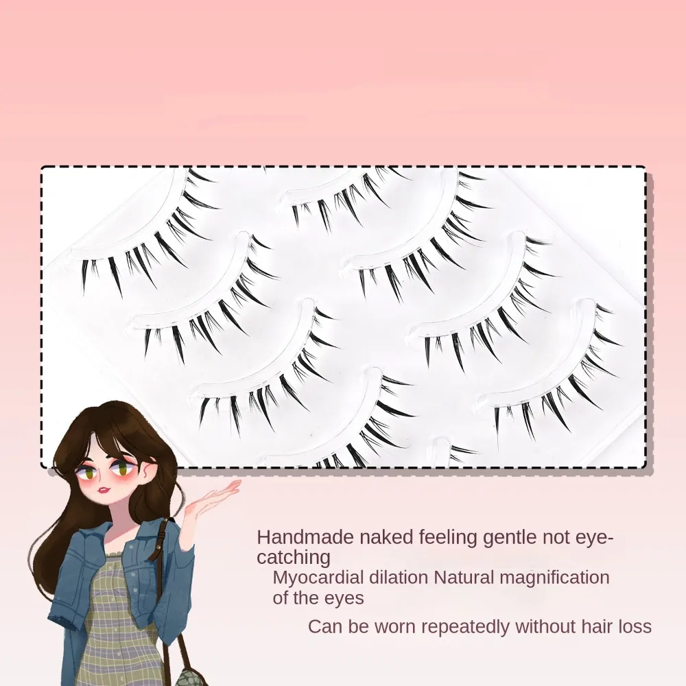 Urocze, delikatne, pełne kępki sztucznych rzęs Profesjonalne rzęsy do samodzielnego przedłużania Długie rzęsy do makijażu Pełne rzęsy na pasku dla dziewczyn