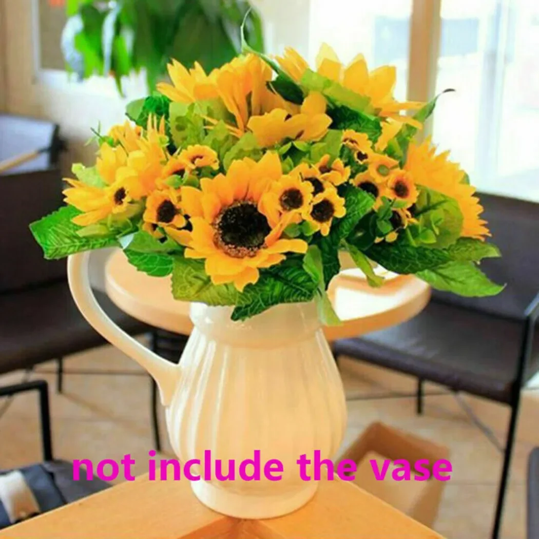 

13 Head Artificial Sunflower Bouquet Decor Floral 1 Bunch Flower Garden Home Hotel Office Party Plants Hot New