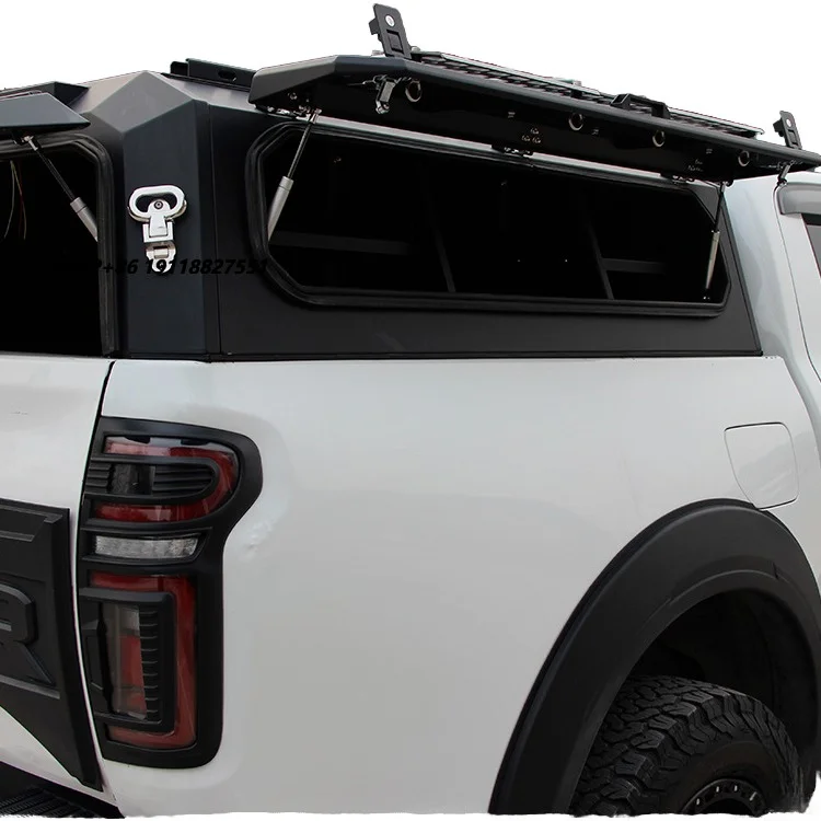Heavy-Duty 4x4 Waterproof Pickup Truck Canopy, Manual Locking Hardtop Tailbox, Custom Manganese Steel Bed Cover for Off-Road Use