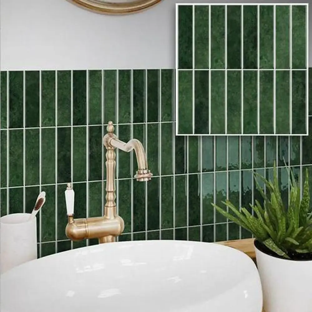 30cmx30cm Tile Wall Stickers 3D Moisture-proof Stove Sticker Oil-Resistant Waterproof Self Adhesive Wall Stickers