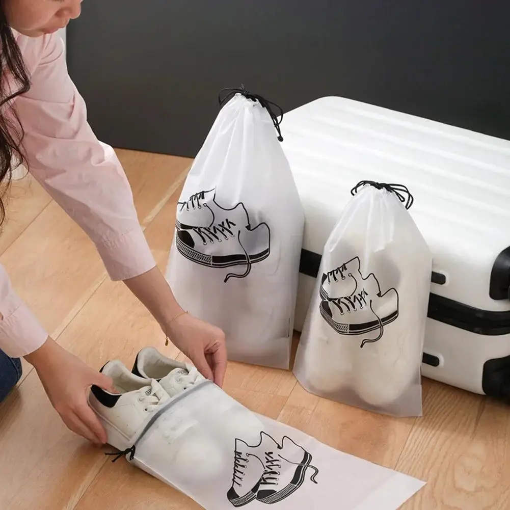 5pcs Shoes Storage Bags Drawstring Dust Bags Pouch Dustproof Cover Shoes Bags For Travel Shoes Drawstring Bag