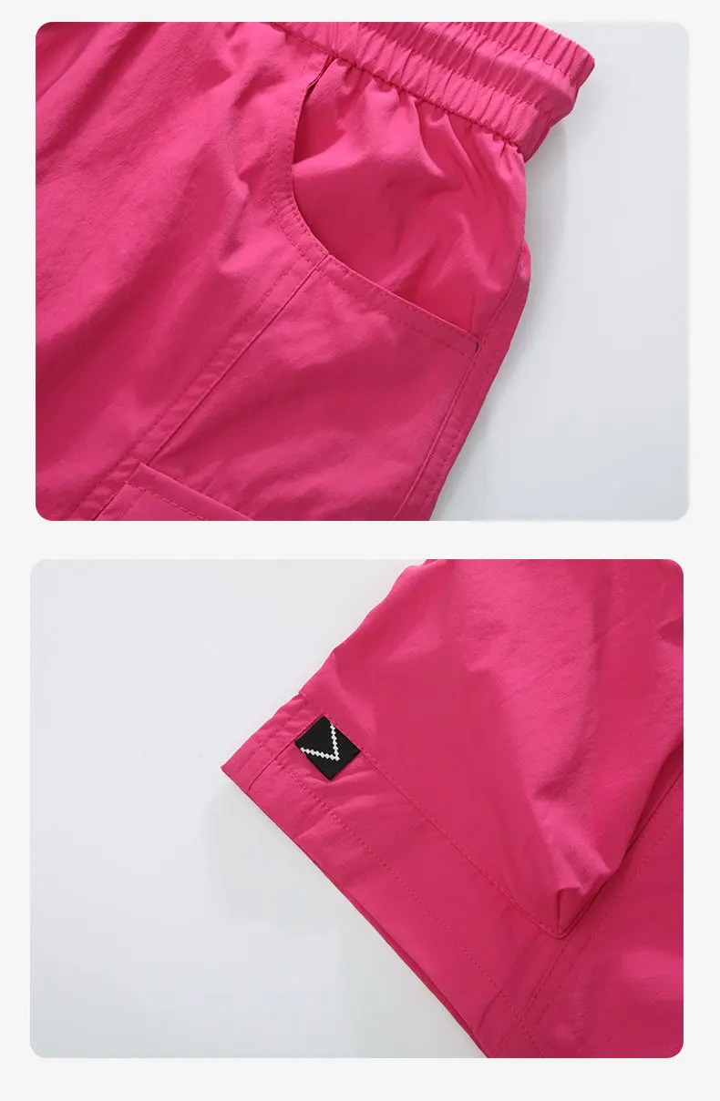 Lässige Herren-Shorts mit Kordelzug und elastischem Bund, lockere knielange Hosen, Sommer 2026, Five-Cent-Jogger mit Reißverschlusstaschen – Detail 14