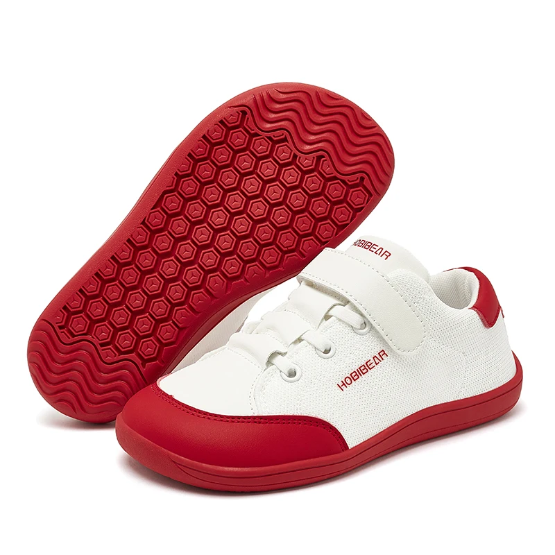 أحذية HOBIBEAR الشبكية حافي القدمين للأولاد والبنات بمقدمة واسعة أحذية رياضية بدون قطرة للمشي (طفل صغير وكبير)