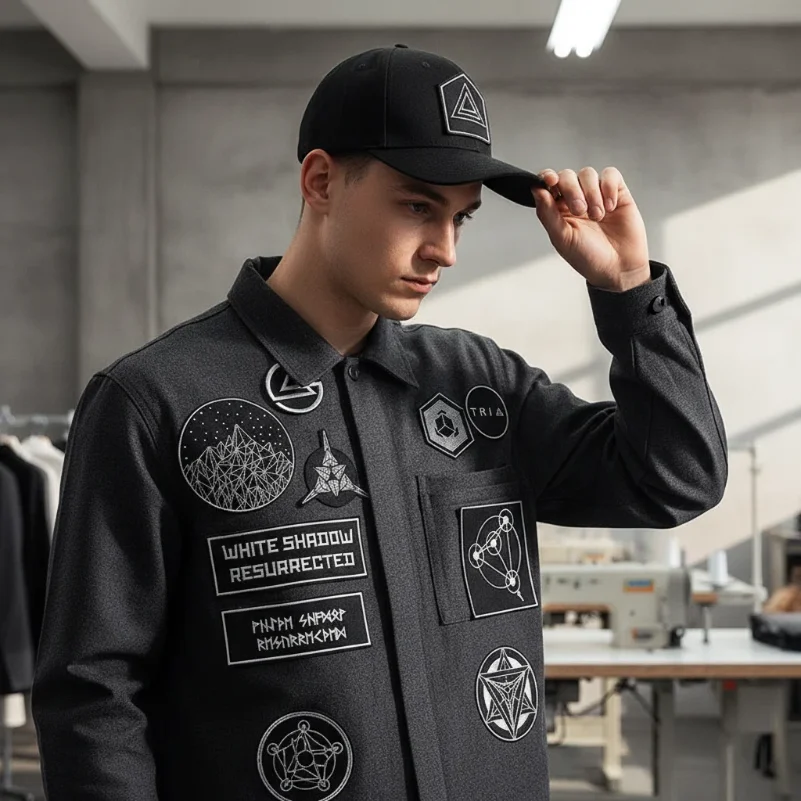 

Тканевая наклейка в виде кубика Рубика, черно-белая волшебная многоугольная клейкая наклейка, аксессуары для одежды, школьная сумка, персонализированные отверстия «сделай сам»