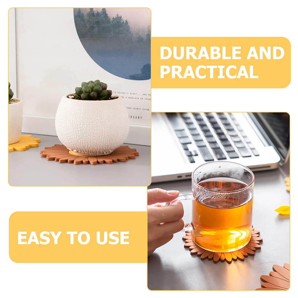 

3Pcs Heat Resistant Hot Pot Holder Flower Trivet Mats Kitchen Table Cup Mat Pot Pad Protective Coaster Flower Trivet Mats