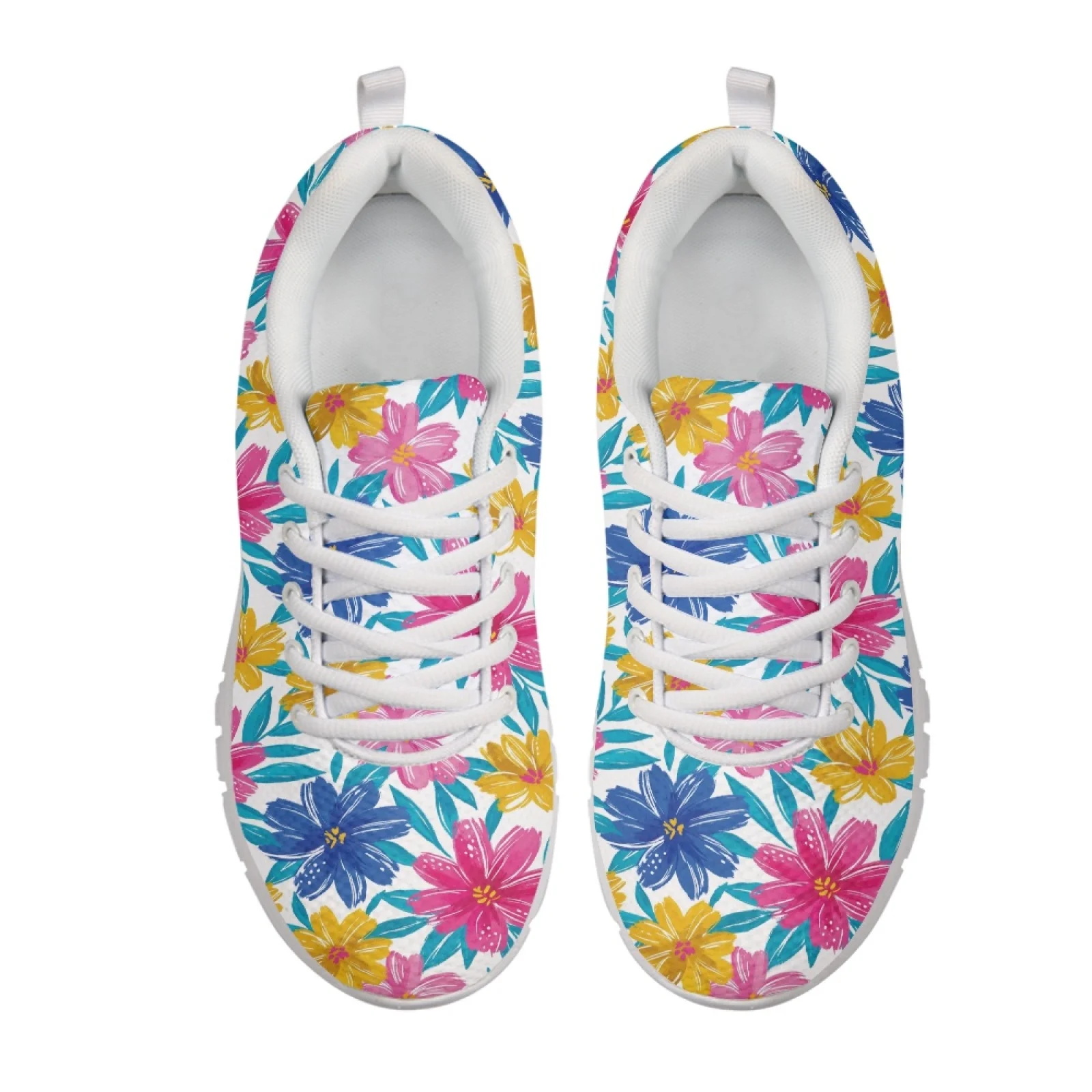Coloranimal Colorful Cat Faces Womens Athletic Walking Sneakers Breathable Lightweight Women Running Walking Shoes for Travel