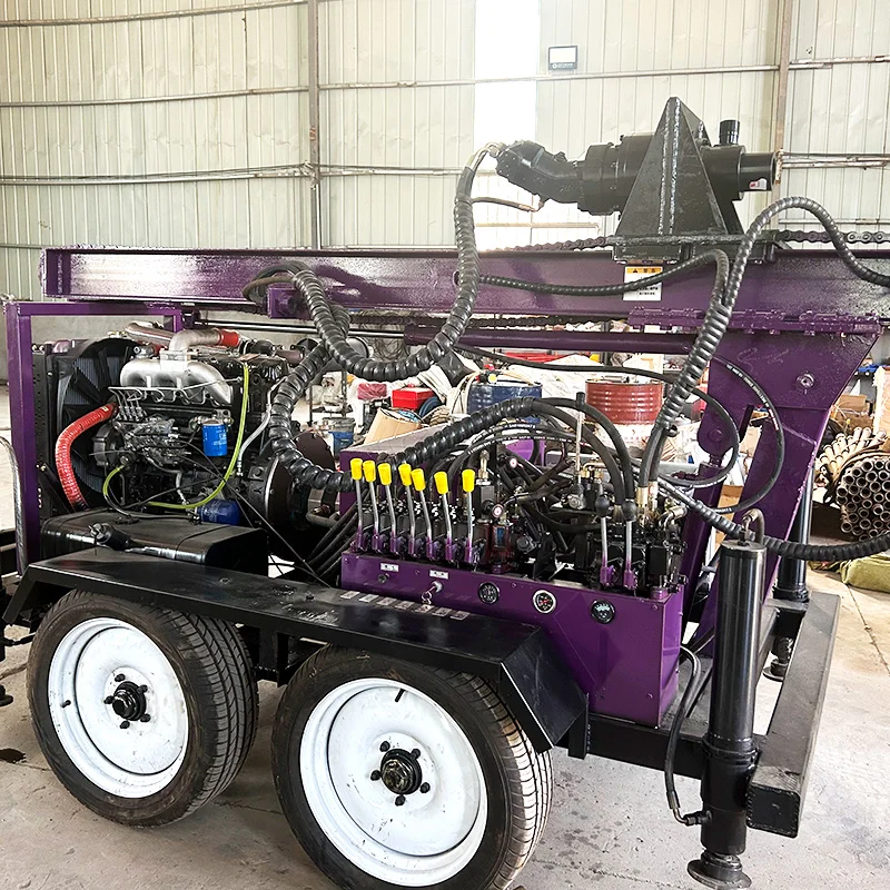 Hot Selling Water Well Drilling Rigs SM300 Portable 100m 200m 300m Hydraulic Bore Hole Deep Water Well Drilling Rig Machine