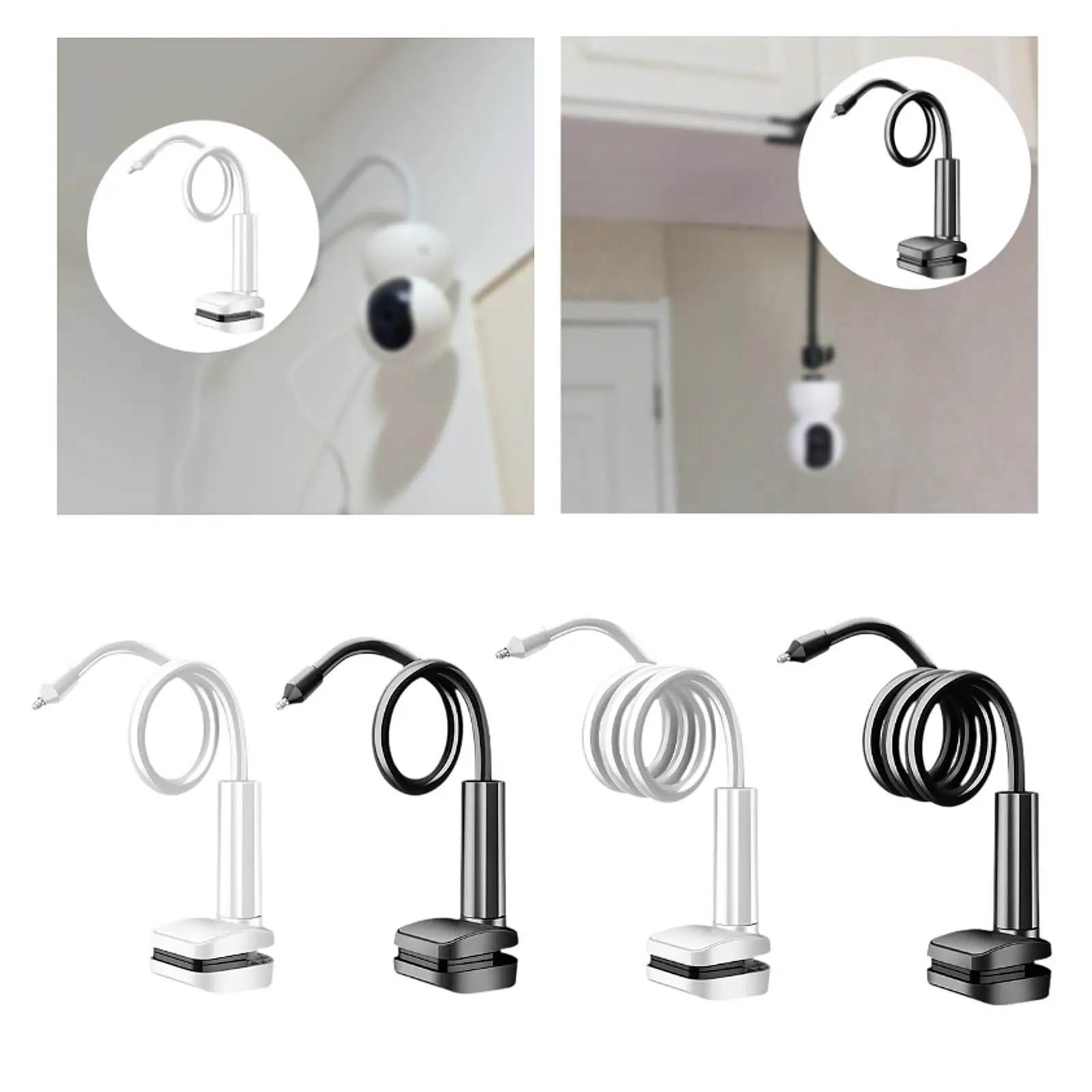 柔軟なクリップマウント簡単取り付け角度調整可能な滑り止めアクセサリーポータブルクランプ屋内屋外棚ホームリビングルーム用