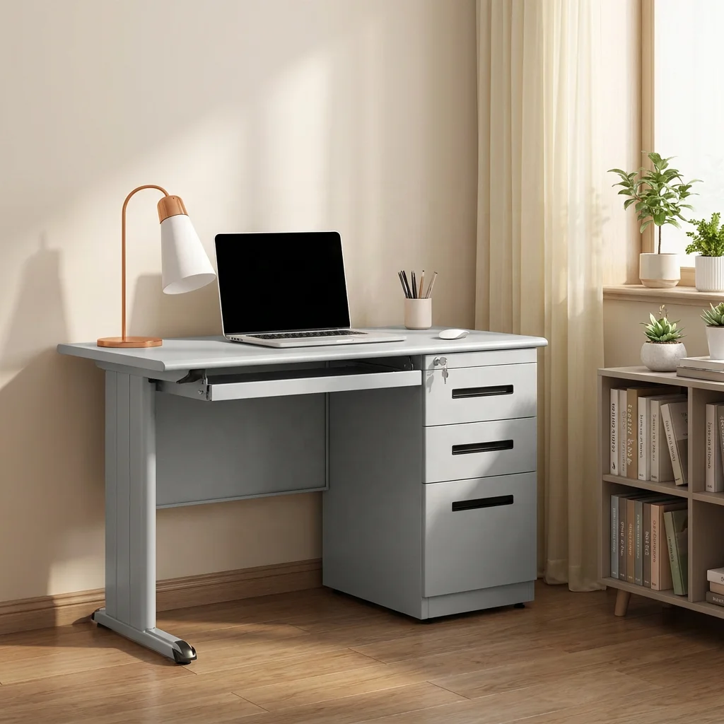Office Table Measurement Commercial Office Furniture 3 Drawer With 1 Door Metal Steel Office Desk Table Design