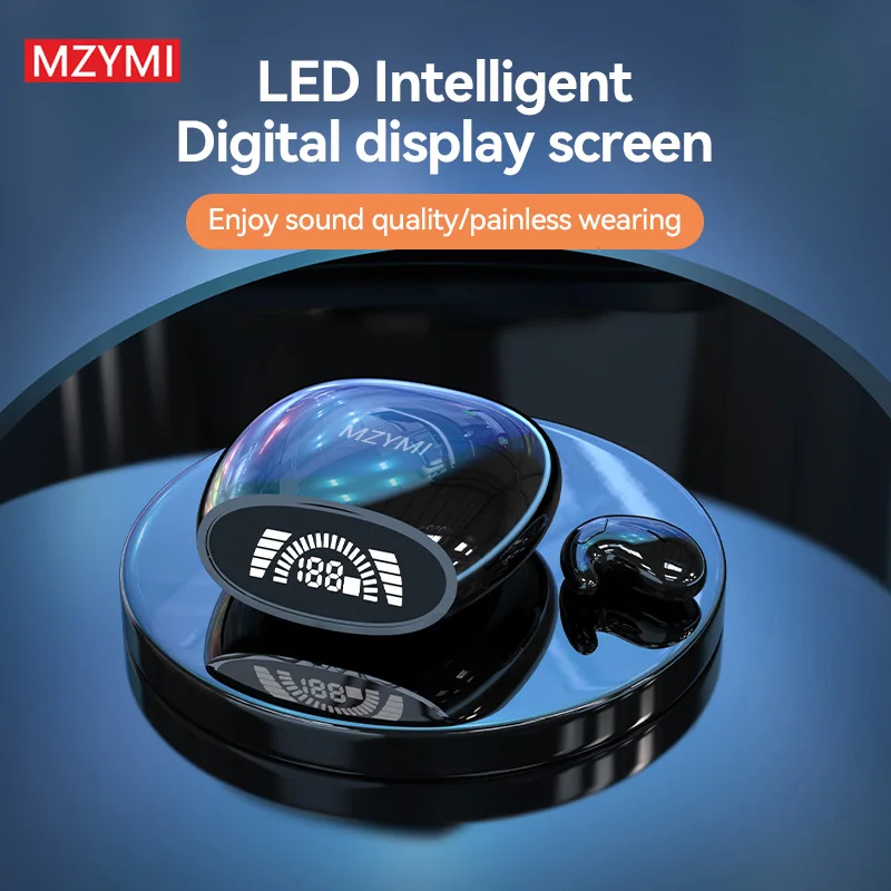 MZYMI MD528 غير مرئية النوم TWS سماعات لاسلكية بلوتوث سماعات أذن مخفية IPX7 مقاوم للماء إلغاء الضوضاء سماعة رأس رياضية