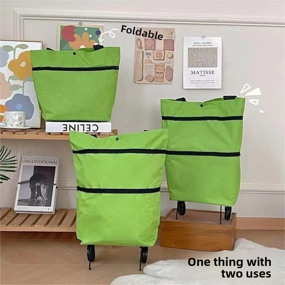 Shopping Cart Portable Folding Cart with Wheels Home Pickup Courier Trolley Small Trailer Climbing Stairs Universal