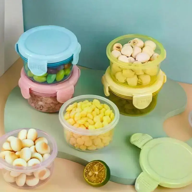 

1/3/6PCS Food Grade Mini Storage Boxes for Baby Supplements Seasonings Sauces Microwave Safe Packaging Containers