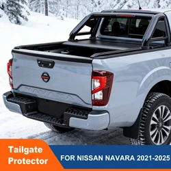 Tailgate Cover Tail Gate Trim For Nissan Navara Frontier NP300 2021- 2025 ABS Rail Guard Cap Protector Car Styling Accessories