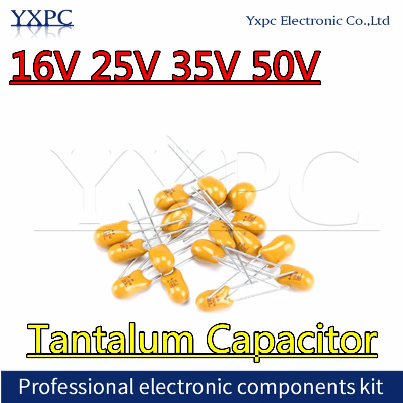 

5PCS 16V 25V 35V 50V Tantalum Capacitor 0.1UF 0.22UF 0.33UF 0.47UF 100UF 220UF 1UF 2.2UF 4.7UF 10UF 15UF 22UF 47UF DIP