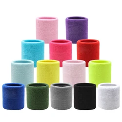 Moisture Absorbing Wrist Band High Elasticity For Sports Running Wiping Sweat Fitness Cycling Fluorescent Color Wrist Band