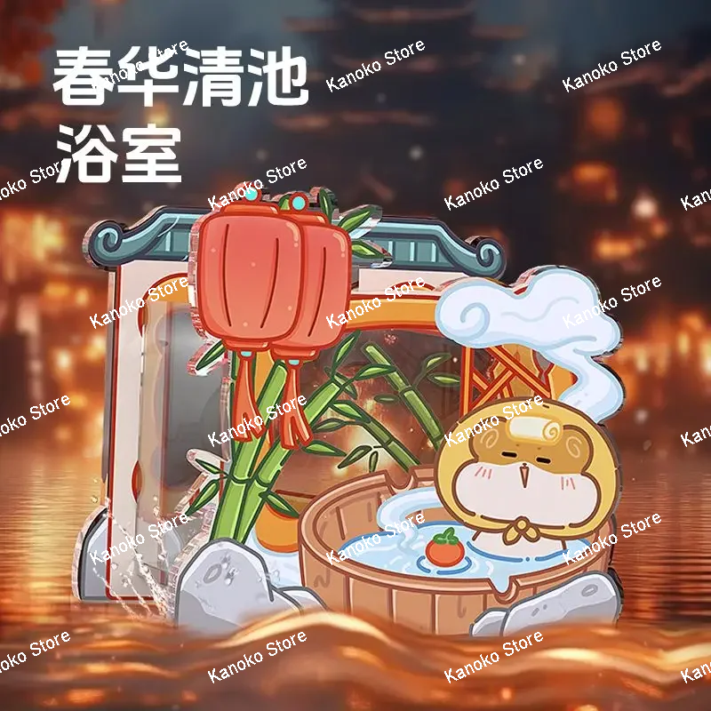 Casa de hamster acrílica série antiga, gaiola de animais pequenos, suprimentos de paisagismo, acessórios para ratos, casinha de mouse anão