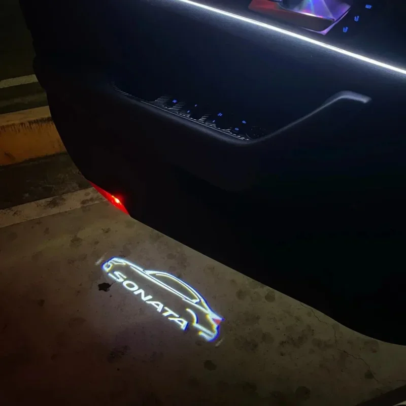 

For Hyundai Sonata 8th Generation 2010-2014 Led Car Door Welcome Light Laser Projector Logo Ghost Shadow Lamp Car Decoration