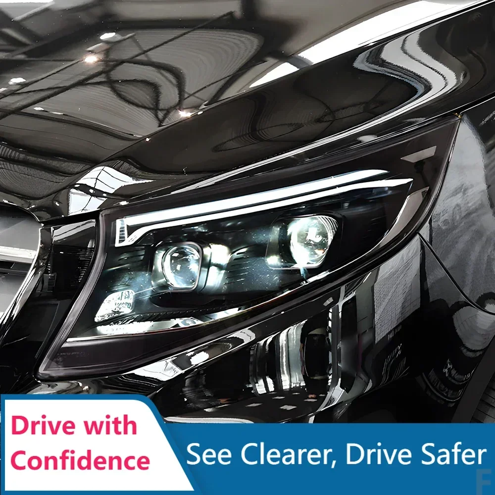 

Автомобильная фара для Benz Vito W447 Metris V-Class 2016-2023, обновление 2024, дизайн, динамическая фара, бифокальная линза, аксессуары для инструментов