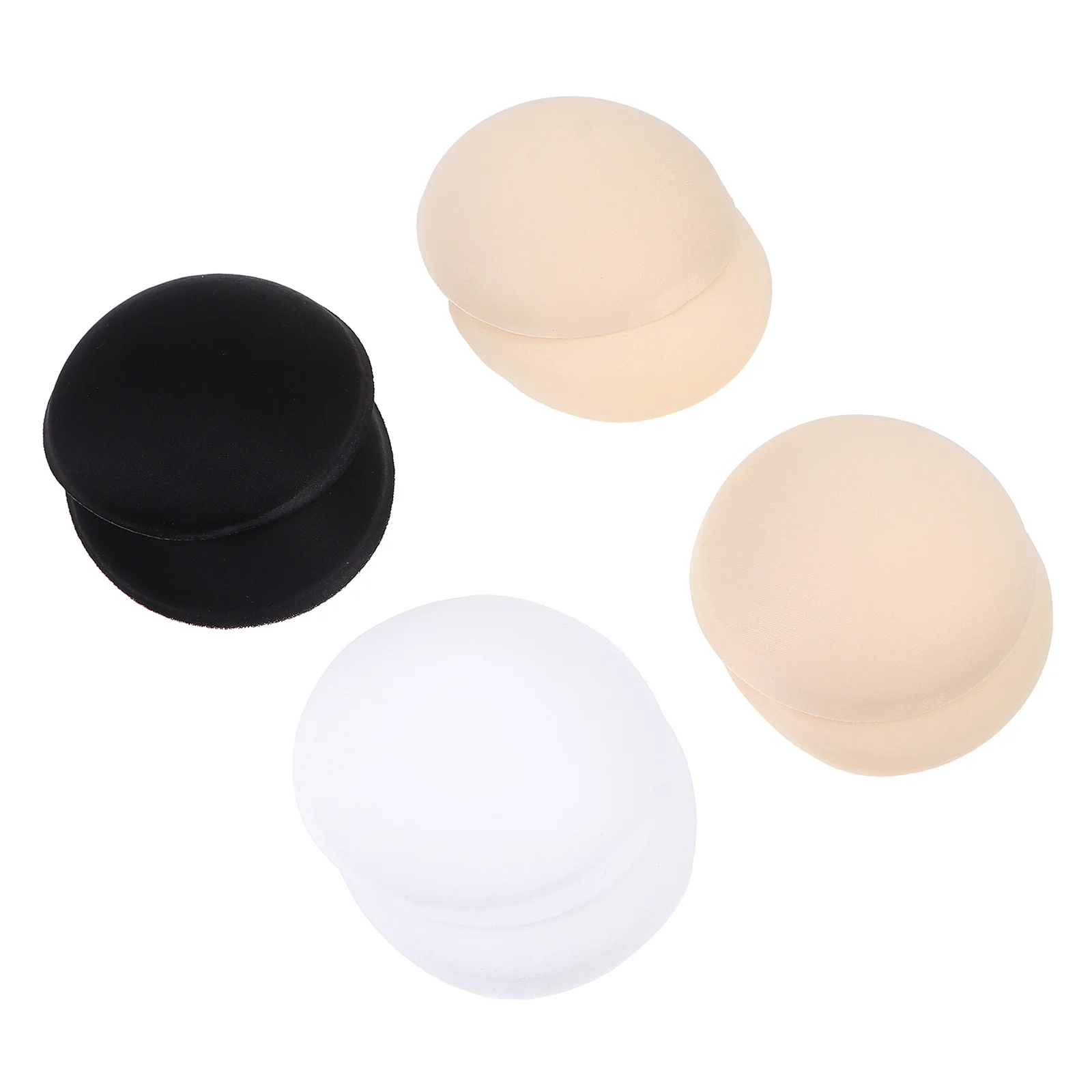 4 Pairs Pad Inserts Sports Sponge Pads (Black, White, Complexion) Pads Sports Pads Yoga Pads