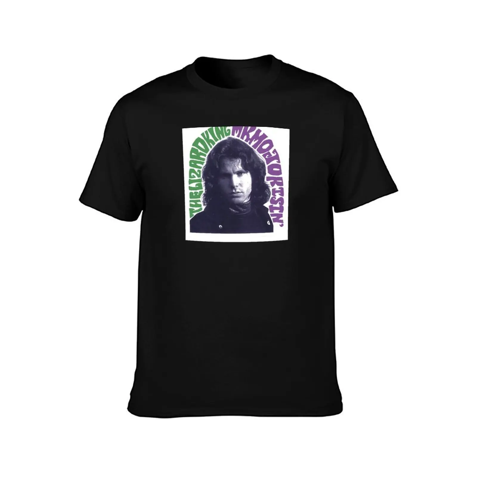 Jim Morrison psychedelia T-Shirt, Summer Casual Cotton Tee, Oversized Streetwear Tops, Vintage Graphic Print, Unisex Men Women