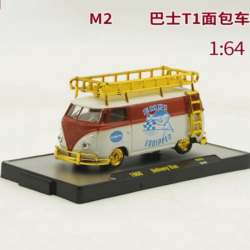 M2 1:64 Bus T1 Van in lega Modello Collezione statica per adulti Decorato Regali di festa Giocattoli