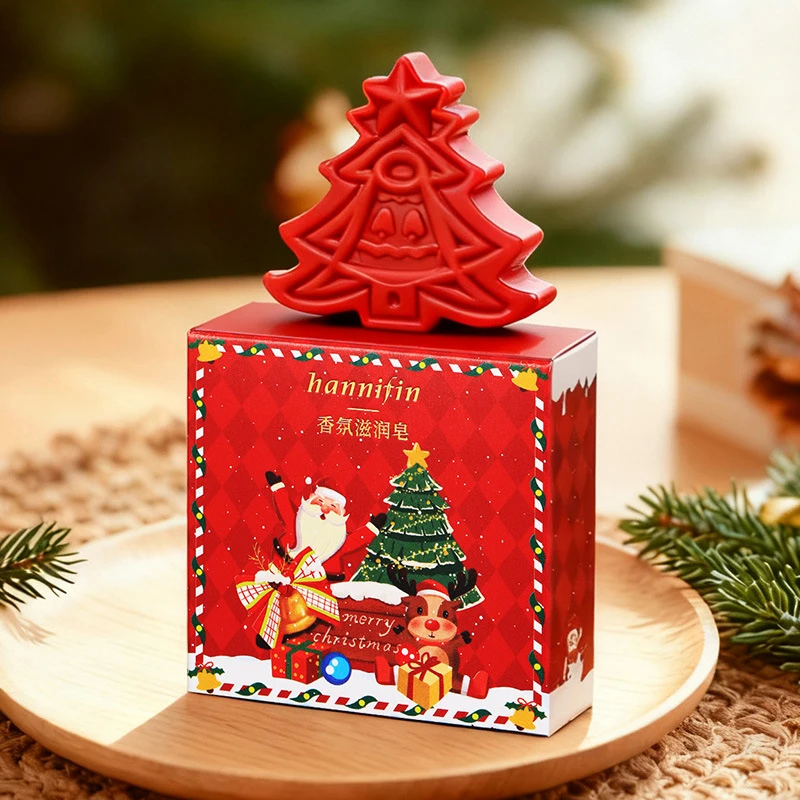 Christmas Tree Shaped Essential Oil Soap Natural Plant Fragrance Cleansing Handmade Bar Soap Gentle Skin Moisturizing Bath Soap