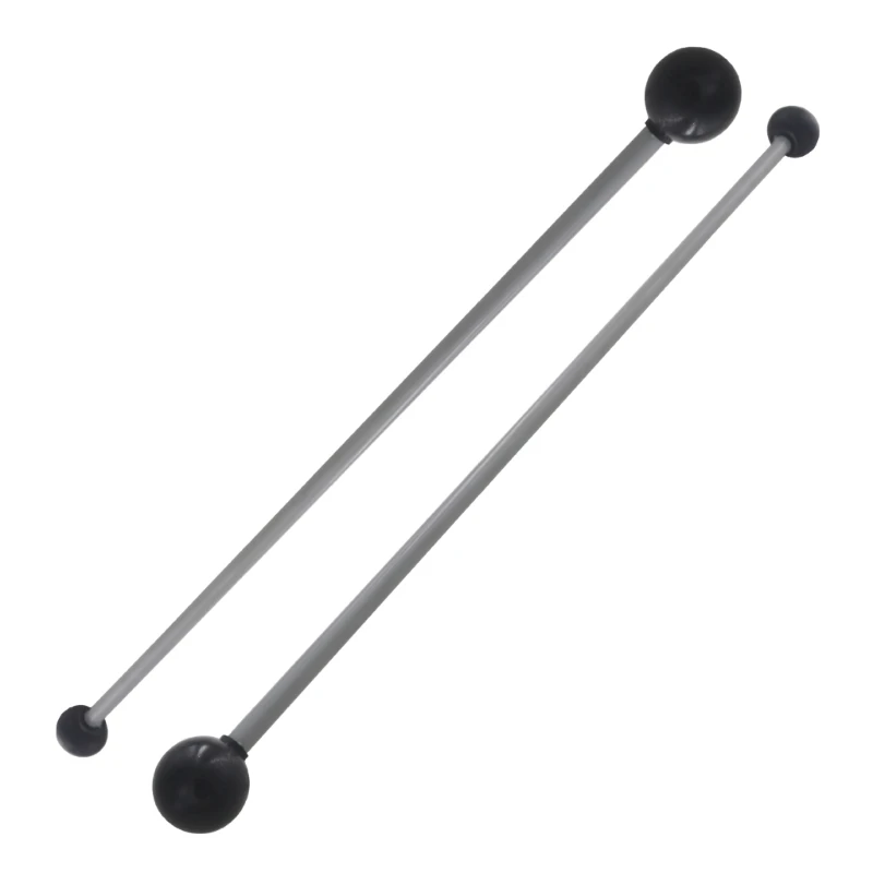 1 Pair Rubber Black Drumstick Double Head Marimba Mallets Xylophone Mallets