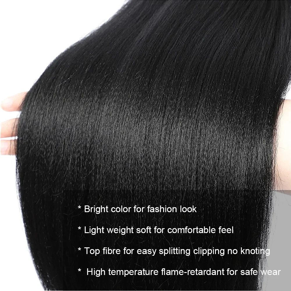 Extensões de tranças Glitter Jumbo para mulheres, cabelo trançado colorido arco-íris, cabelo sintético ombre, penteado DIY, preto, atacado, 24"