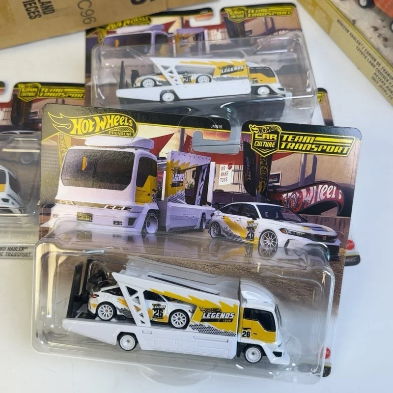 New Sale Hot Wheels Premium Car Culture JMN15 Team Transport Serise Legends Tour '24 Honda Civic Type R Model Cars Surprise Toys view 4