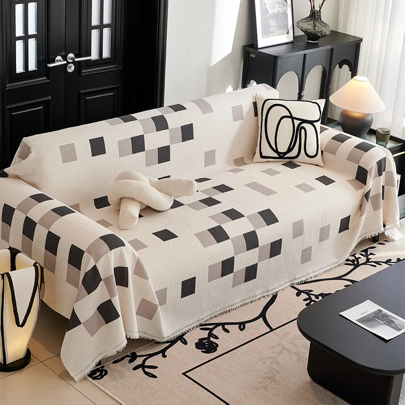 

Slip-Proof Stretch Sofa Waterproof Couch Nordic Machine Cover Modern Elastic Protector Washable Anti-Scratch Pets Full Furniture